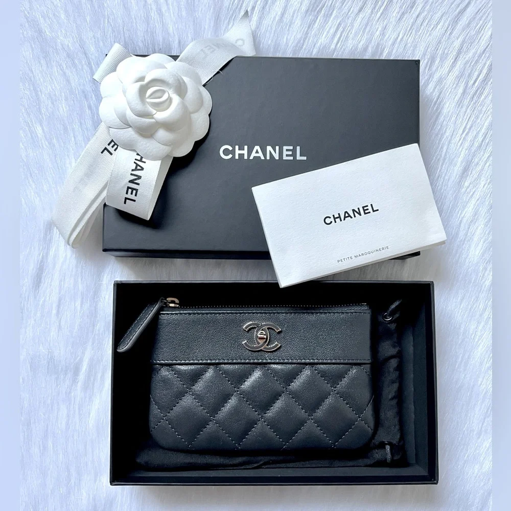 CHANEL sheepskin quilted